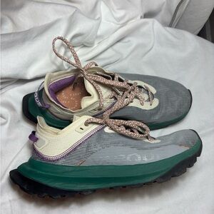 Vasque Gray and Green Sneakers with Purple Accents